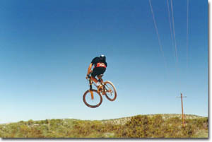 Troy jumping big Table at Cedar raceway
